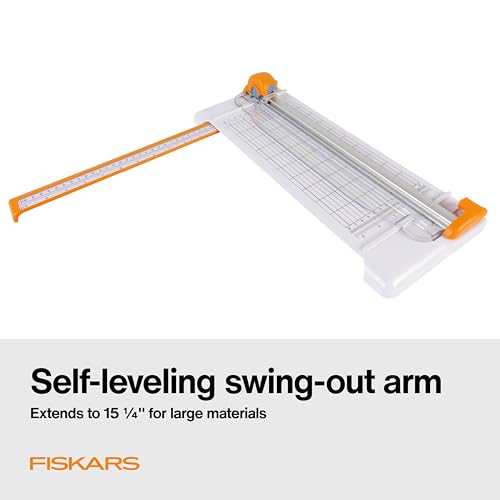 Fiskars Rotary Paper Cutter, Compact & Portable, 12" Cut Length