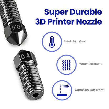 Hardened Steel Nozzles for AnkerMake M5/M5C, 0.4mm, 4PCS - size: 0.4mm*4pcs-Hardened Steel