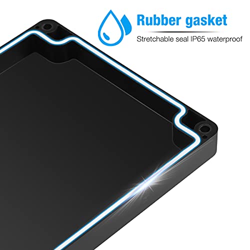 Plastic Project Box ABS IP65 Electronic Enclosure Waterproof Junction Box with Fixed Ear 6.2" x 3.55" x 2.3" - size: 6.2"x3.54"x2.3"