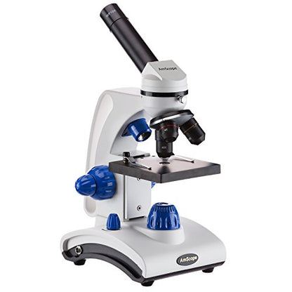 AmScope M162C-2L-PB10-WM-SP14-50P100S 1000X Microscope Kit