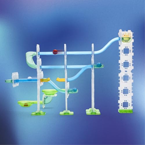 Discovery Marble Run Race Track – 58-Piece Marble Maze Construction Set| 6 Marbles| STEM Learning Activity| Sensory Toy Building Kit| Educational Physics & Engineering Toy for Kids Ages 6+
