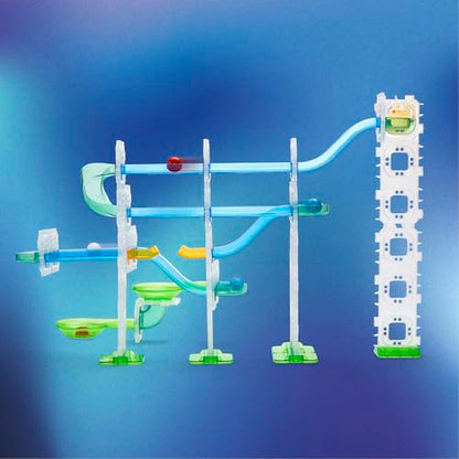 Discovery Marble Run Race Track – 58-Piece Marble Maze Construction Set| 6 Marbles| STEM Learning Activity| Sensory Toy Building Kit| Educational Physics & Engineering Toy for Kids Ages 6+