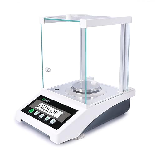 U.S. Solid 0.1 mg Analytical Balance with Automatic Internal Calibration, 200g x 0.1mg, 0.0001g Lab Science Electronic Balance, Electromagnetic Transducer - size: 200 g with Automatic Internal Calibration