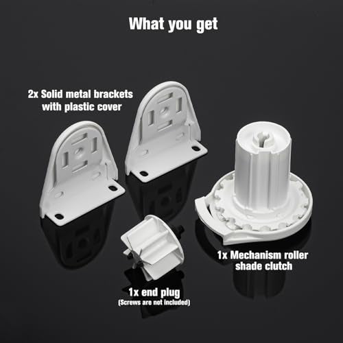 Rollerhouses RHSA38-A 38mm Metal Roller Blind Fittings Repair Parts Kit Brackets Heavy Duty 1.5 Inch/Rollease Skyline Roller Shade Mounting Brackets - style: 1.5 Inch(38mm) Shade tube