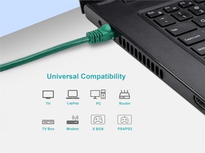 Monoprice 14FT 24AWG Cat5e 350MHz UTP Ethernet Bare Copper Network Cable - Green - color: Green, size: 14 Feet