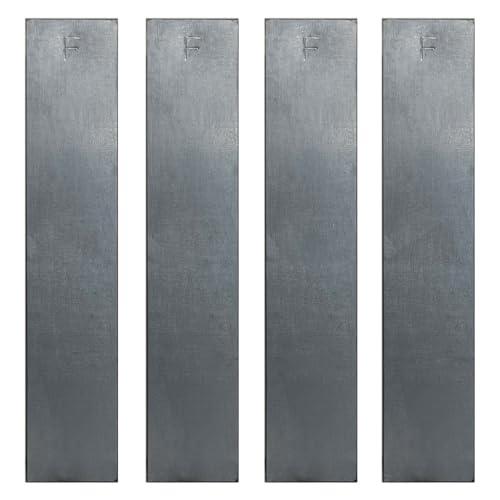 4pcs Metal Electrodes Iron Sheets,1x100x20mm, Iron Electrode Strips(99.995% Pure) for Plating,Electrolysis, Electroplating and Primary Battery Experiment - size: Iron x4