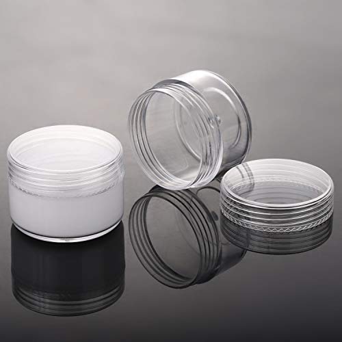 100 Count Refillable Sample Containers with Lids Cosmetic Jars 15 Gram Empty Cream Jars Leak Proof Makeup Containers for Traveling - Clear - color: Clear, size: 15g (100 Count)