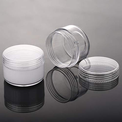100 Count Refillable Sample Containers with Lids Cosmetic Jars 15 Gram Empty Cream Jars Leak Proof Makeup Containers for Traveling - Clear - color: Clear, size: 15g (100 Count)