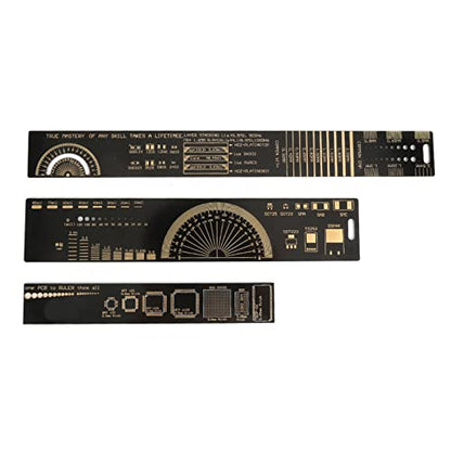Engineering Ruler, 3 PCS Multifunctional PCB Ruler, Printed Circuit Board Rulers, Electronic Engineering Rulers, 15/20/25cm 6.3/7.87/10.23 Inch