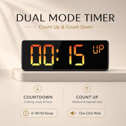 Soobest 14.2 Inch Digital Wall Clock with Bluetooth, LED Large Display - color: 14.2" Multicolor