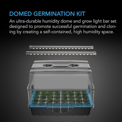 AC Infinity Heavy-Duty Humidity Dome with Full Spectrum LED Grow Light Bars - size: Standard Light Kit