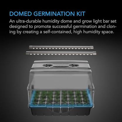 AC Infinity Heavy-Duty Humidity Dome with Full Spectrum LED Grow Light Bars - size: Standard Light Kit