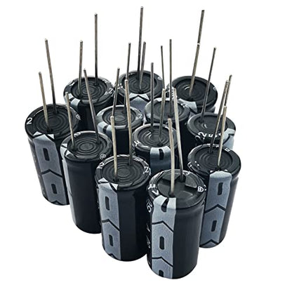 Aluminum Electrolytic Capacitor Assortment - 12x 4700uF 25V, 16x25MM for DIY Soldering & Arduino Kits