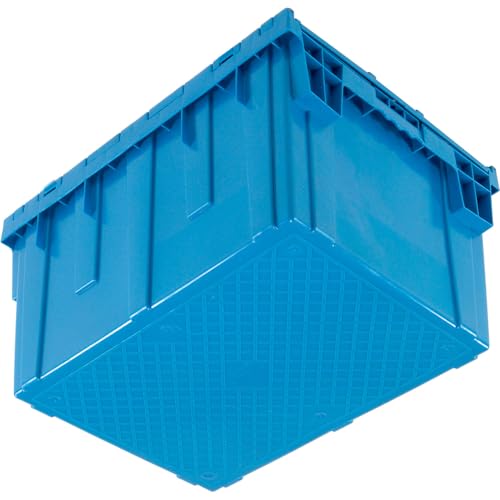 Global Industrial Plastic Distribution Container With Hinged Lid, 3.8 Cu.