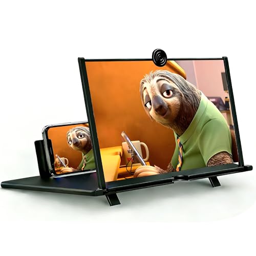 18" Mobile Phone Screen Magnifier, 3D HD Screen Amplifier Projector for Videos, Anti-Blue Light Eye-Caring Big Screen, Turning into Pocket Movies - size: 18 Inch