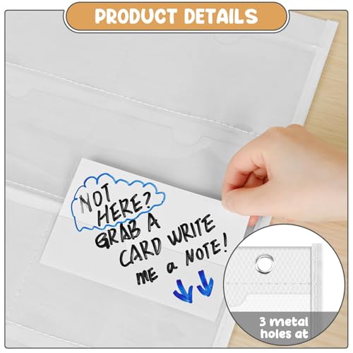 AKAYOK 4" x 6" Index Card Holder Sleeve - 36 Pockets Photo Collage Frame for Wall - Classroom Pocket Chart for Index Card, Homework, Pictures, Drawing, Student Profile Display - color: 4" x 6"