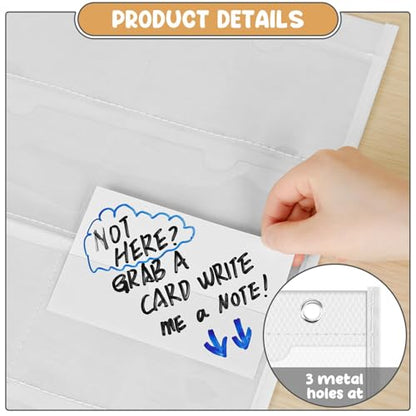 AKAYOK 4" x 6" Index Card Holder Sleeve - 36 Pockets Photo Collage Frame for Wall - Classroom Pocket Chart for Index Card, Homework, Pictures, Drawing, Student Profile Display - color: 4" x 6"