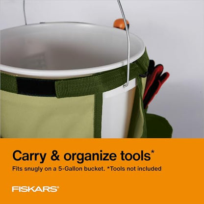 Fiskars 5 Gallon Garden Tool Bucket Caddy, Bucket & Tools Not Included - size: 1 Count (Pack of 1)
