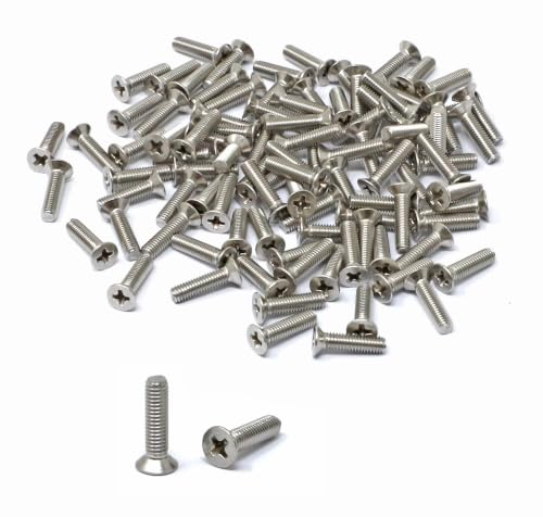 iexcell 100 Pcs M3 x 12mm Thread Pitch 0.5 mm Stainless Steel 304 Phillips Drive Flat Head Countersunk Screws Bolts Kit - size: M3 x 12mm
