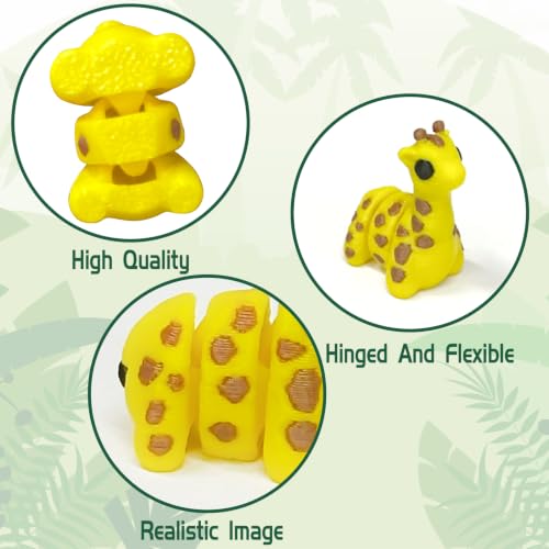 60Pcs 3D Printed Animals Mini Flexible Articulated Fidget Toys