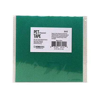 Gizmo Dorks 8 in x 8 in PET Film Tape 3D Printer Sheets 10 Pack
