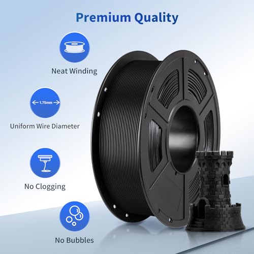 ANYCUBIC 3D Printer Filament PLA Bundle 4KG, Black - color: 4*1kg Pla Black