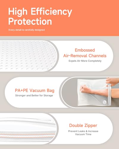Filament Storage Bags with Auto Pump - Upgraded 20 Extra Large Filament Bags (14.9 * 13 inch) Plus 20 Desiccants and 5 Clips - Extra Large Filament Vacuum Bags Designed for 1KG Reusable Spool