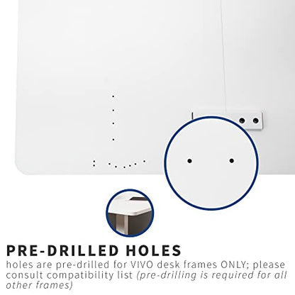 VIVO White 71 x 30 in Table Top, DESK-TOP72-30W - color: White