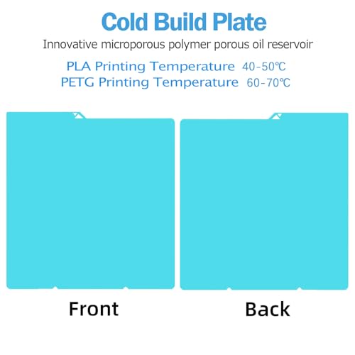 Cool Plate for Anycubic Kobra S1 Combo, 264mm x 276mm Double Side Textured Cold Build Plate for 3D Printer, Light Blue, PLA and PETG Compatible - size: Kobra S1C-264mm x 276mm