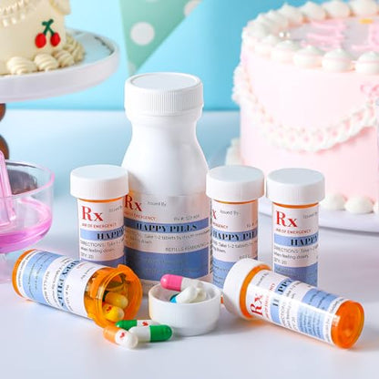 Kigeli 60 Pcs Happy Pill Stickers Medication Bottle Labels Pharmacy Gifts - style: Happy Pill