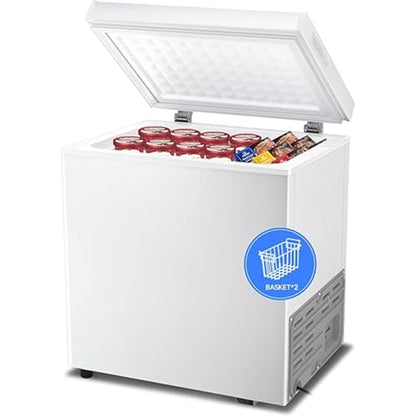 Kismile 2.0 Cubic Feet Chest Freezer, Compact Deep Freezer for Home, White - color: White, size: 2.0 Cu.ft