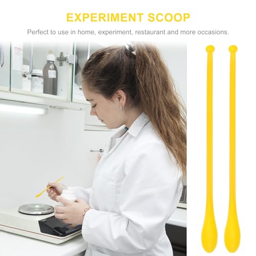 SOLUSTRE Plastic Chemistry Spoons Double-Ended Lab Spatula Scoop for and Granule Sampling Lightweight Mixing for Scientific Industrial Home and Restaurant Use