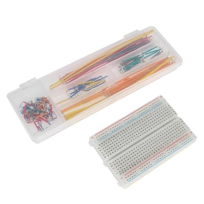 140PCS Jumper Wire Kit 400Tie Breadboard Jumper Wire with Box for Arduino Prototyping Circuit DIY Electronic Project - color: 1pcs400TieBreadboard-LineCable140pcs