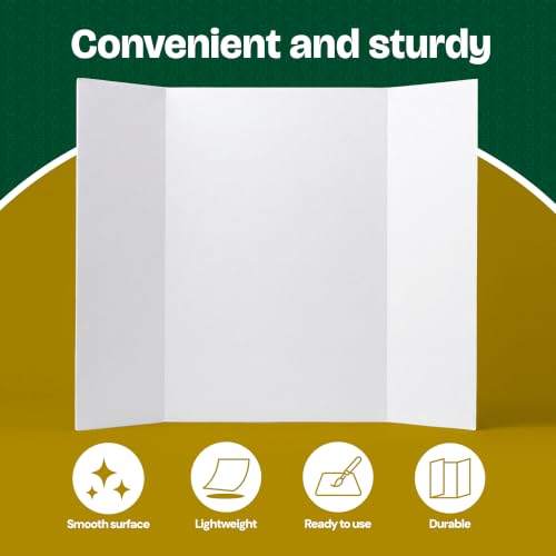 BAZIC Products White Tri-Fold Poster Board, 28 x 40 in, 30-Case - size: 30-Pack