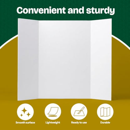BAZIC Products White Tri-Fold Poster Board, 28 x 40 in, 30-Case - size: 30-Pack