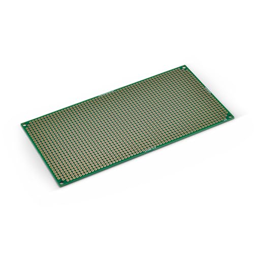 Double Sided ENIG Perf Board, PCB Board, Electronic Circuit Board for DIY Prototype Circuit, FR4, Plated Through Hole Solder Prototype Board, ST-PERF (3" x 6") - style: 3" x 6"