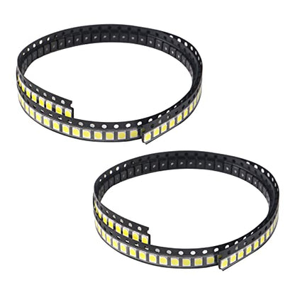 200pcs 3528(1210) White SMD LED Diode Lights Chips (3.5mmx2.8mm DC 3V 20mA 7-8LM) Super Bright Lighting Bulb Lamps Electronics Components Indicator Light Emitting Diodes - size: 3528/1210 White