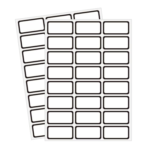 STARLIBOO Removable Labels, Blank Freezer Labels for Food Containers, 1x2 Inch Freezer Stickers/Waterproof Labels/ (Black Border, 360 Labels) - color: Black Border, size: 1*2 inch- 360 PCS
