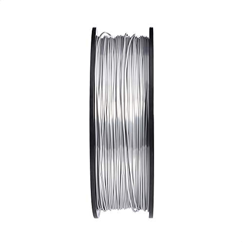 Amazon Basics Silk PLA 3D Printer Filament, 1.75mm, 1 kg Spool (2.2 lbs), Silver, No Heat Bed Required - color: Silver