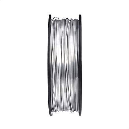 Amazon Basics Silk PLA 3D Printer Filament, 1.75mm, 1 kg Spool (2.2 lbs), Silver, No Heat Bed Required - color: Silver