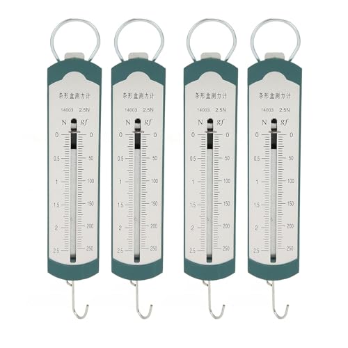 4Pcs Spring Scales for Science Classroom, Professional High Accuracy Bar Portable Spring Dynamometer for Student Physics Experiment Teaching Demonstration (2.5N) - size: 2.5N