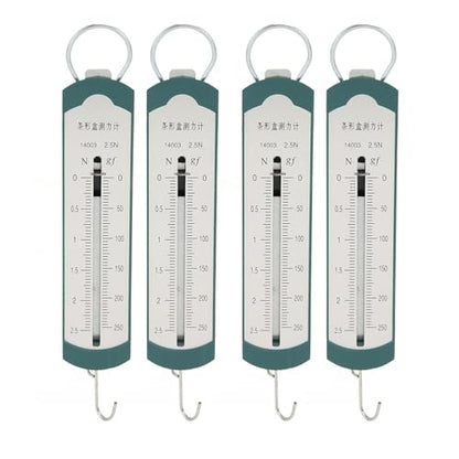 4Pcs Spring Scales for Science Classroom, Professional High Accuracy Bar Portable Spring Dynamometer for Student Physics Experiment Teaching Demonstration (2.5N) - size: 2.5N
