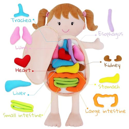 June Garden 18" Emily Plush Anatomy Doll with Removable Organs - color: Little Patient Emily