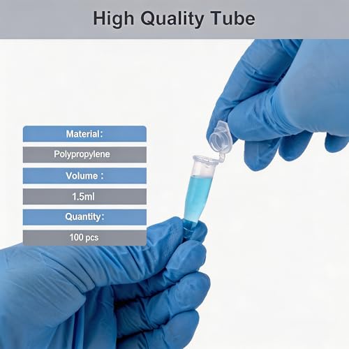 500pcs 1.5ml Microcentrifuge Tubes with Snap Caps