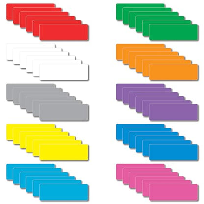 IMAGAME Magnetic Dry Erase Magnets Labels, Multicolor, 60Pcs, 3x1 inches - color: Multicolor 60pcs