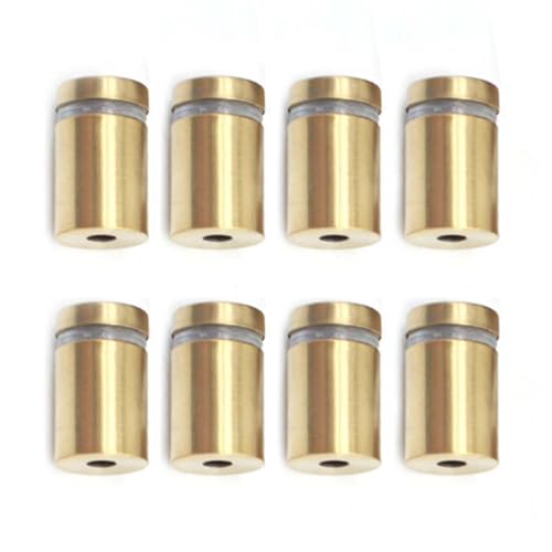 Sign Standoff Screws, 8 PCS Golden 0.75 X 1.2 in Wall Standoff Sign Holders Screws for Hanging Acrylic Picture Frame. (Gold, 0.75 X 1.2 in)