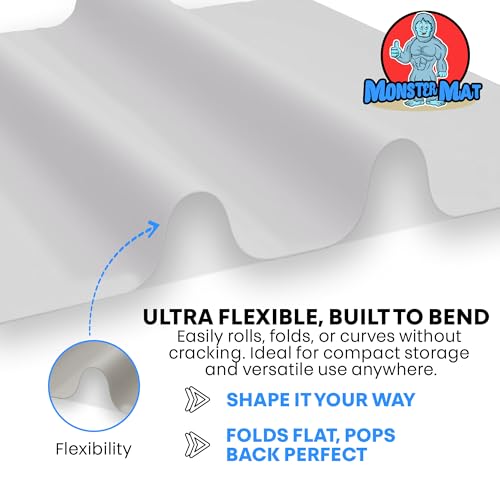 Extra Large Silicone Craft Mat 48x24 Inch – Heat Resistant Table Protector, Non-Slip Surface for Painting, DIY, Clay, Bakin, Easy Clean, Rolls Up – Use as Floor or Cutting Mat by MonsterMat