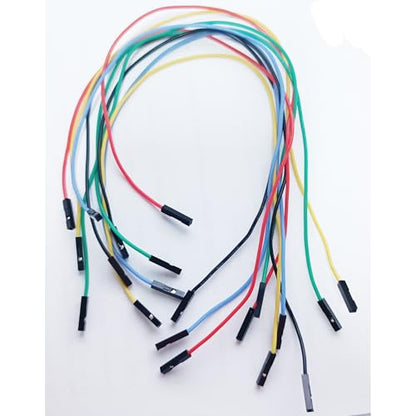 Ultra Soft Silicone Dupont Cable 20-Pack (10 Colors x 2) - 30cm 1Pin to 1Pin 2.54mm Pitch, 1.3mm Diameter - Ideal for Engineering, Circuit Debugging, Hobbyists