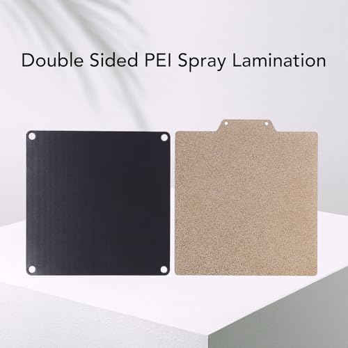 Double Sided Textured PEI Sheet, 120x120mm PEI Spring Steel Sheet Flexible Print Build Plate Removable Surface Platform with Magnetic Bed for Easythreed K7 K9