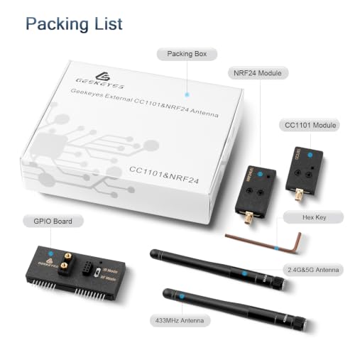 CC1101 & NRF24 Module with 940nm Infrared, 433MHz & 2.4G Antenna